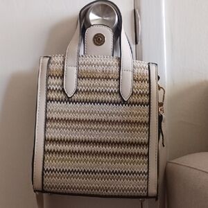 Stylish Tan and Cream Women's Handbag